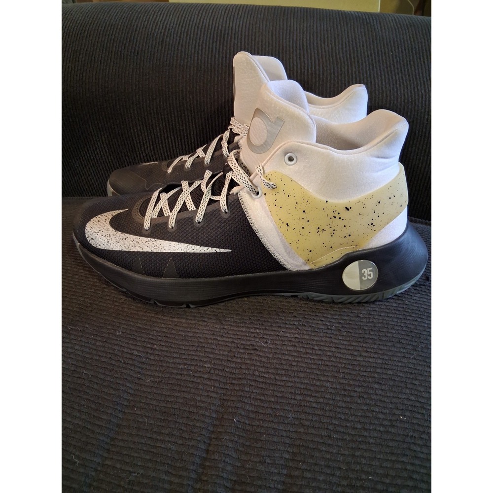 Nike KD Trey 5 IV Premium Black White Metallic Silver 844589 010 Men's Size 13